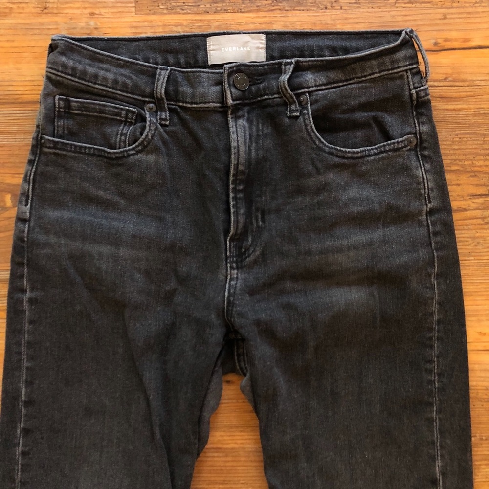 Everlane High-Rise Skinny Jean Washed Black Tall